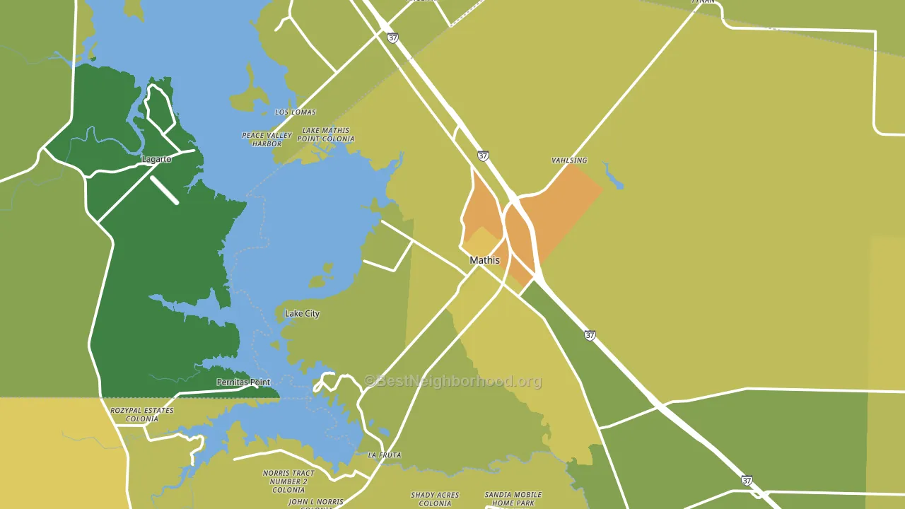 78368, TX block-group voter-turnout map