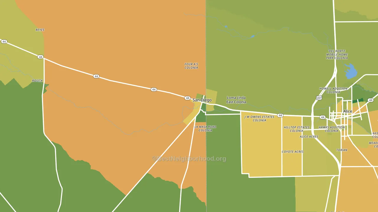 78384, TX block-group voter-turnout map