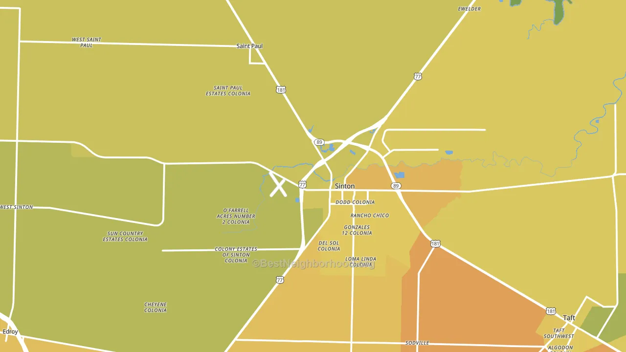 78387, TX block-group voter-turnout map