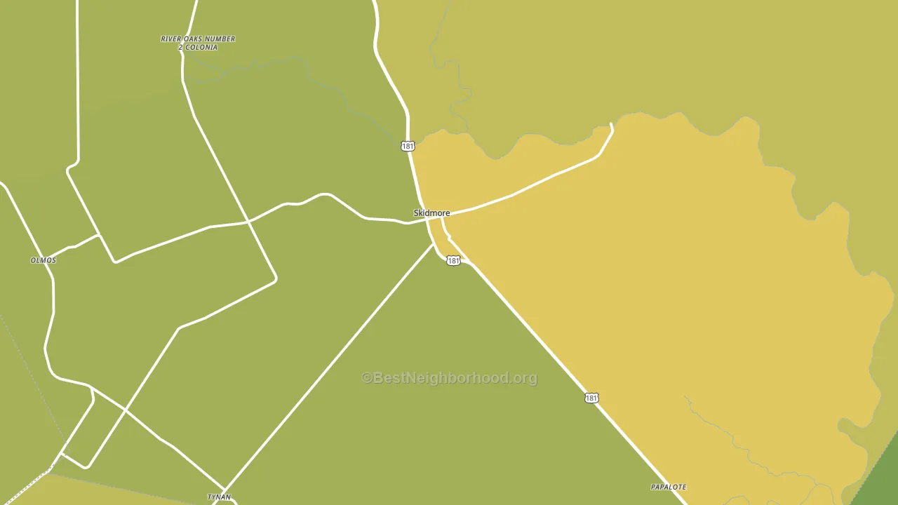 78389, TX block-group voter-turnout map