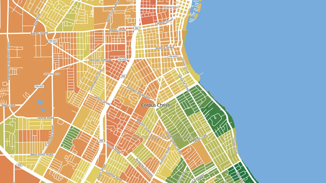 78404, TX block-group voter-turnout map
