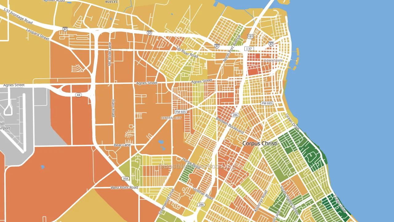 78405, TX block-group voter-turnout map