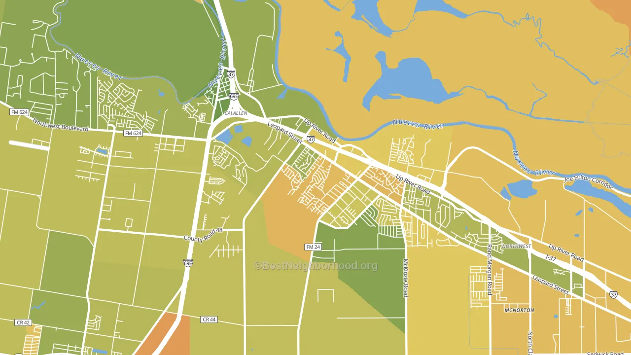 78410, TX block-group voter-turnout map
