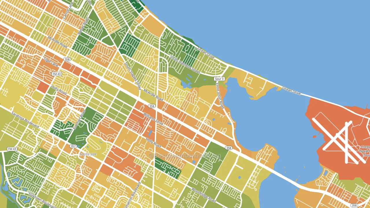 78412, TX block-group voter-turnout map