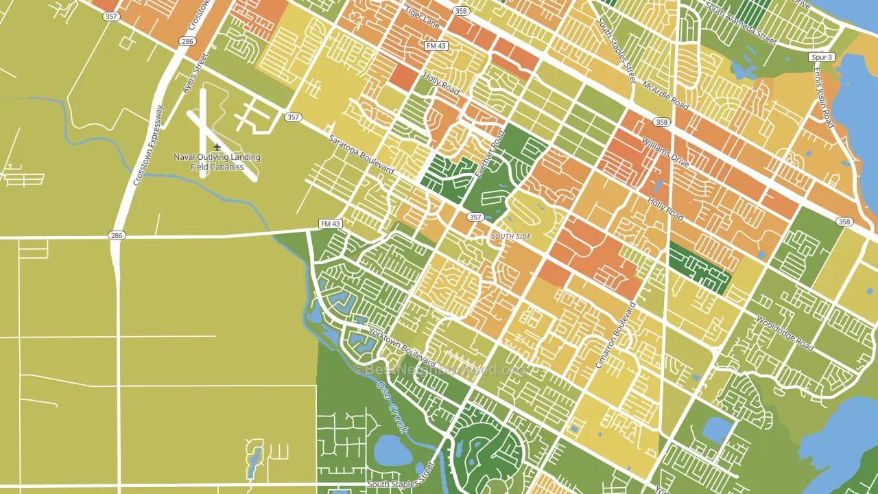 78413, TX block-group voter-turnout map