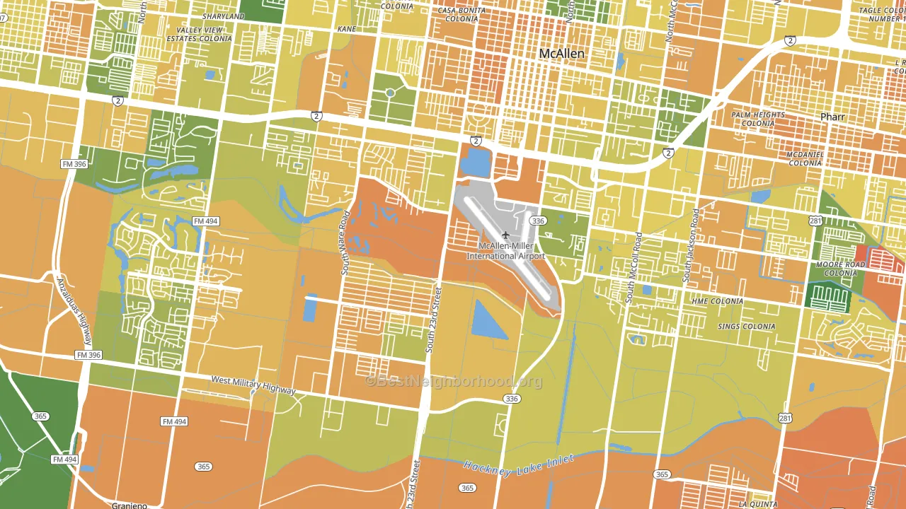 78503, TX block-group voter-turnout map