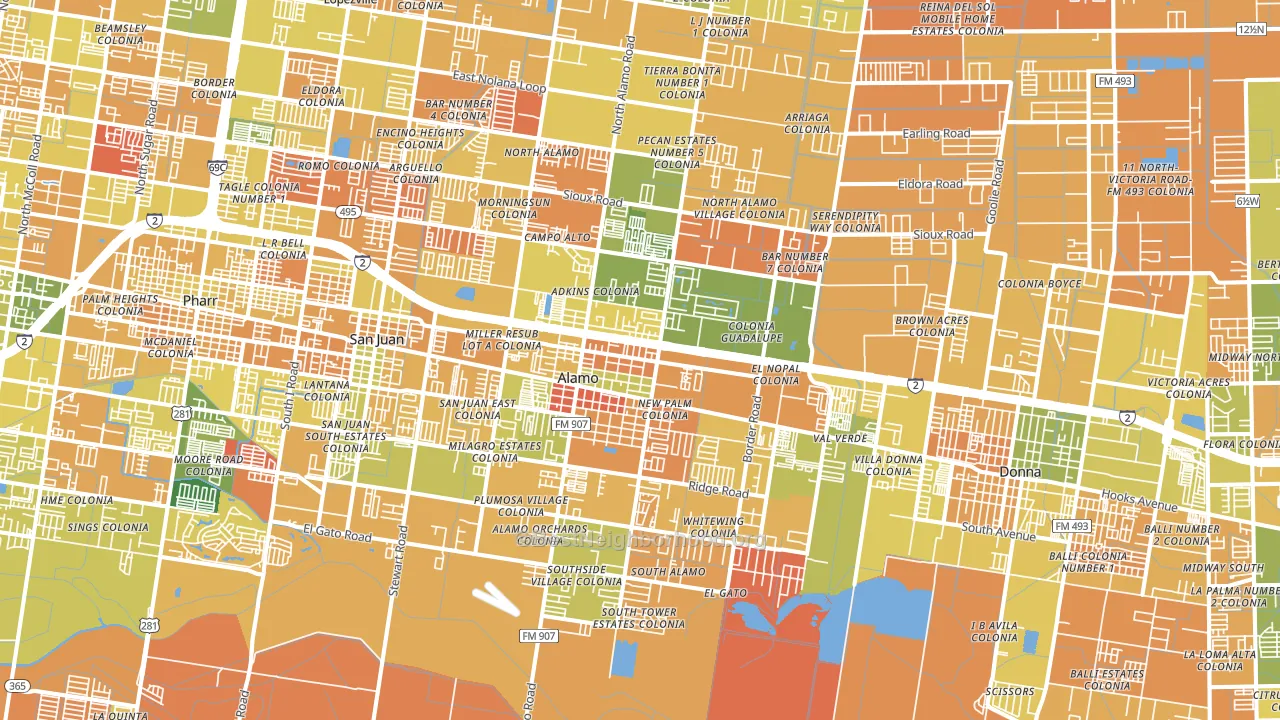 78516, TX block-group voter-turnout map