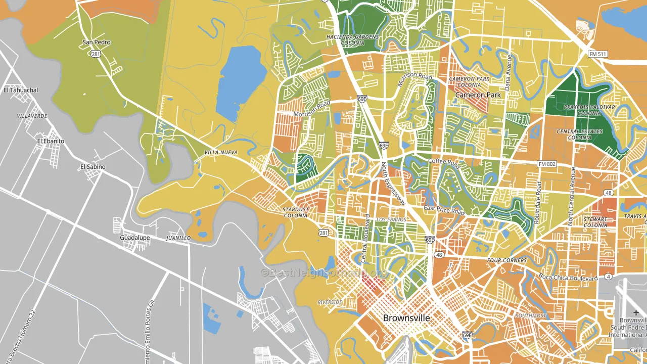 78520, TX block-group voter-turnout map