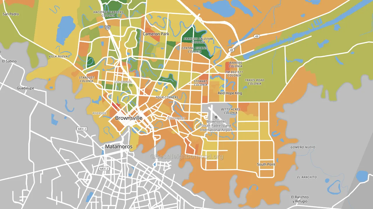 78521, TX block-group voter-turnout map