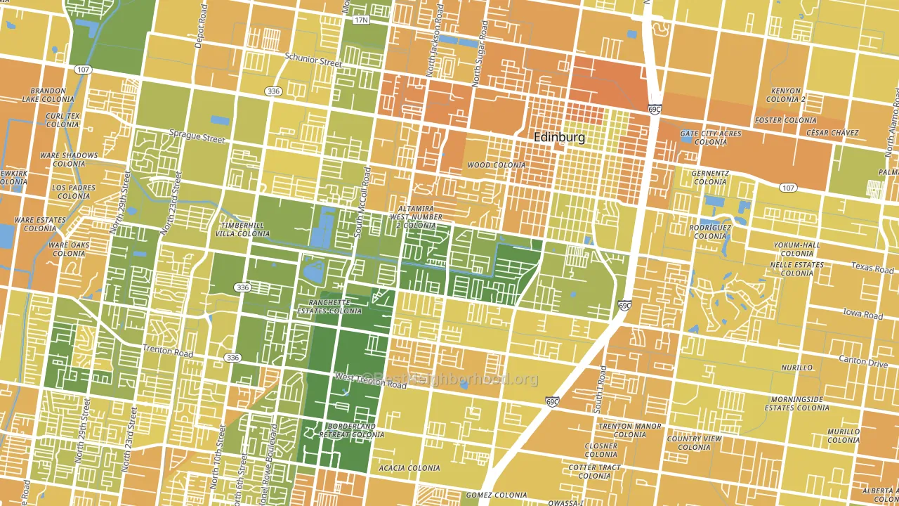 78539, TX block-group voter-turnout map