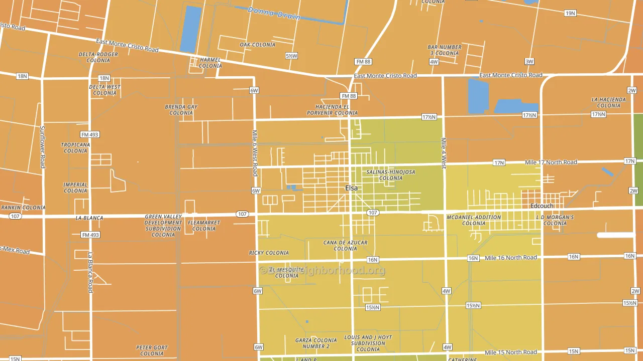 78543, TX block-group voter-turnout map