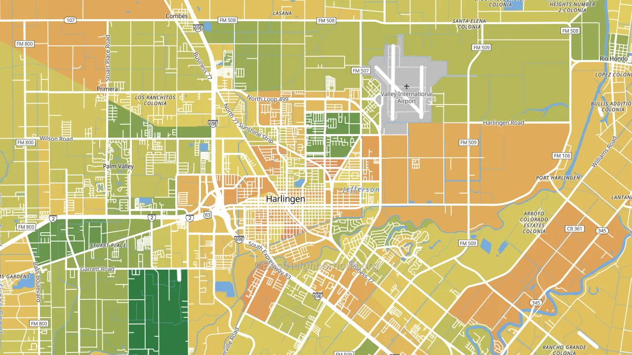 78550, TX block-group voter-turnout map