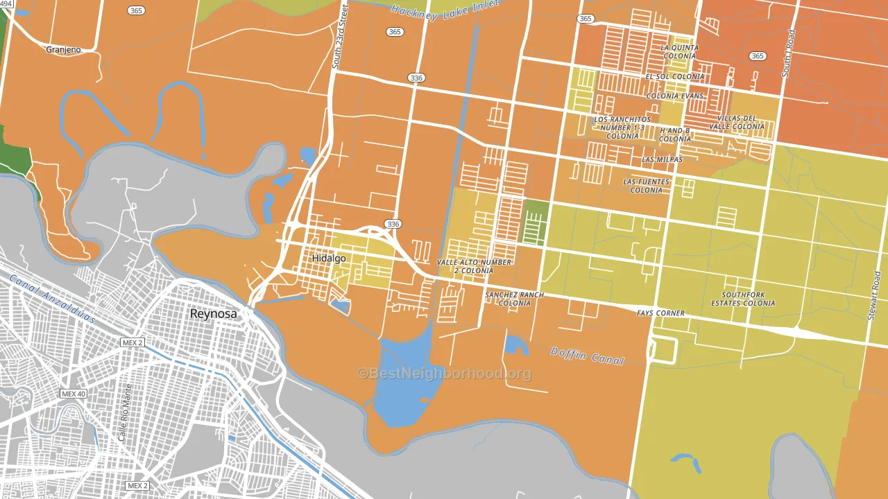 78557, TX block-group voter-turnout map