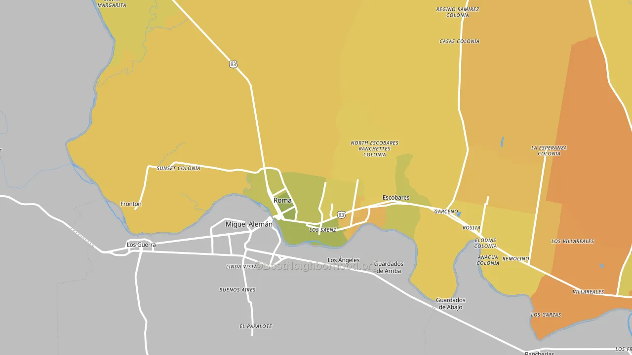 78584, TX block-group voter-turnout map