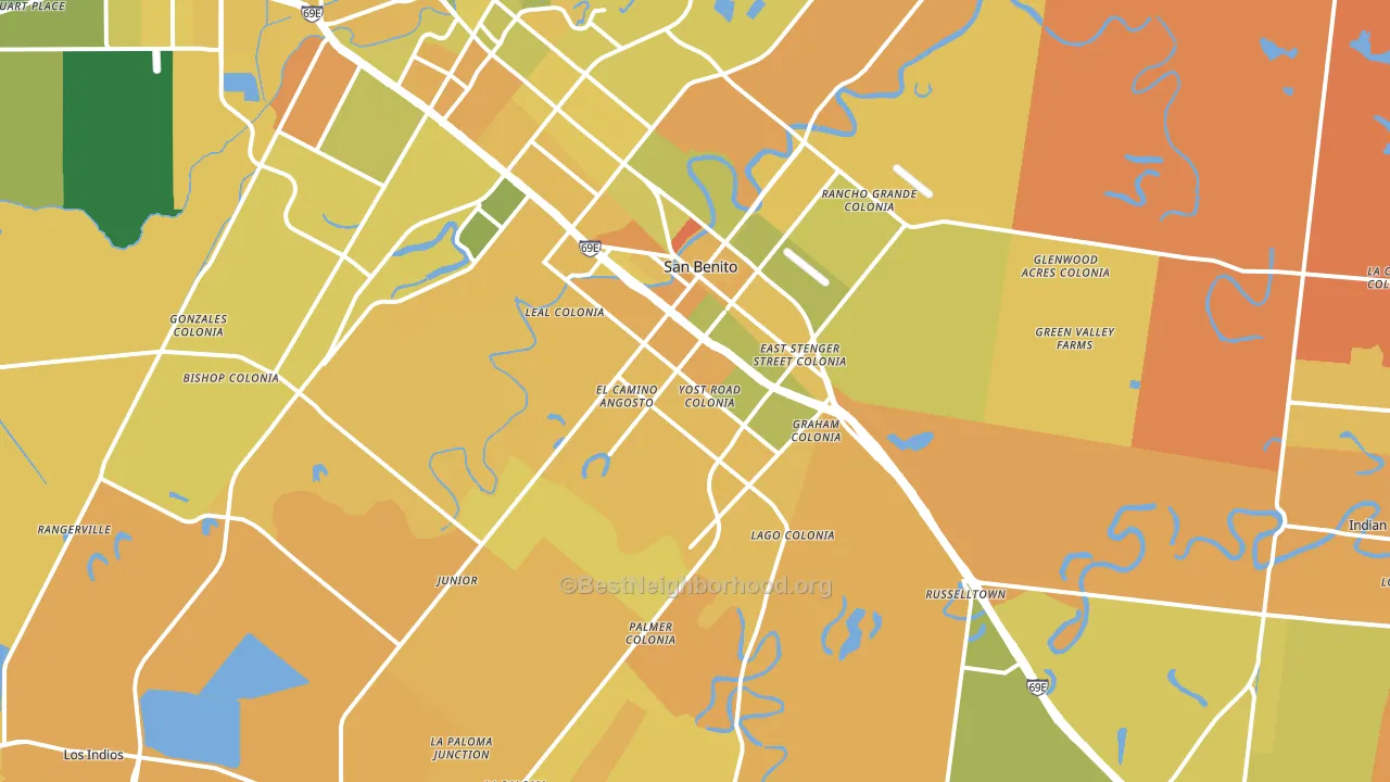 78586, TX block-group voter-turnout map