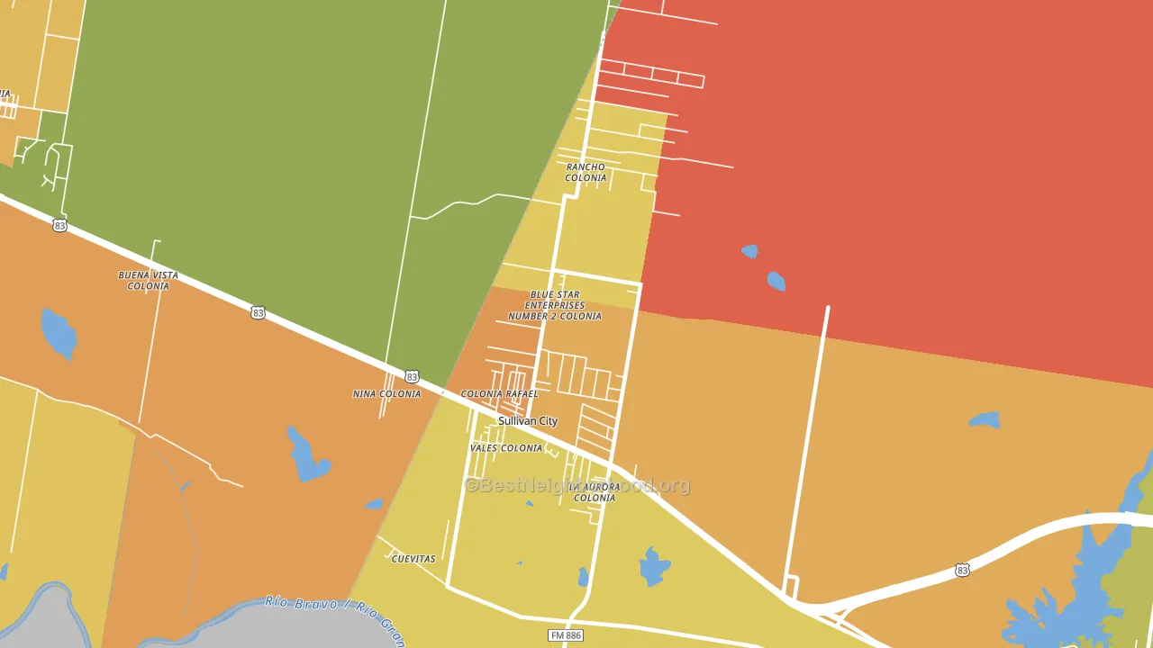 78595, TX block-group voter-turnout map