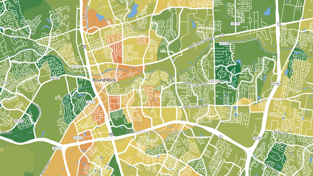 78664, TX block-group voter-turnout map