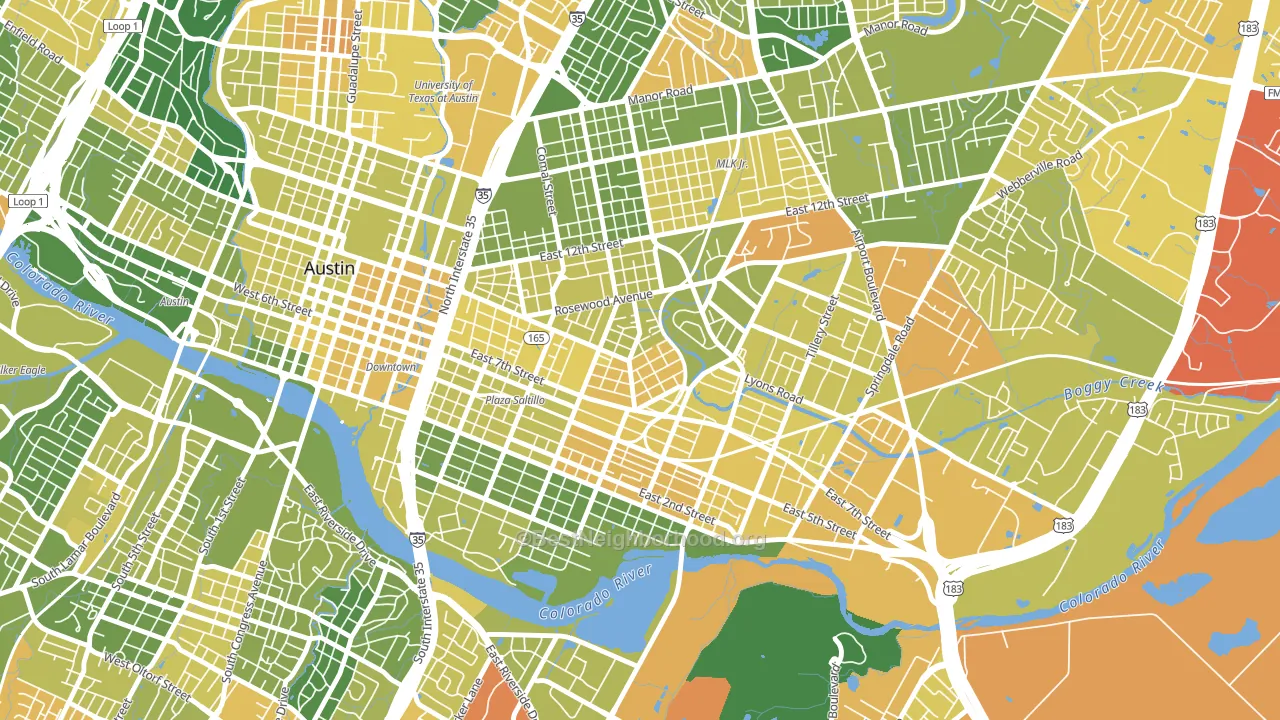 78702, TX block-group voter-turnout map