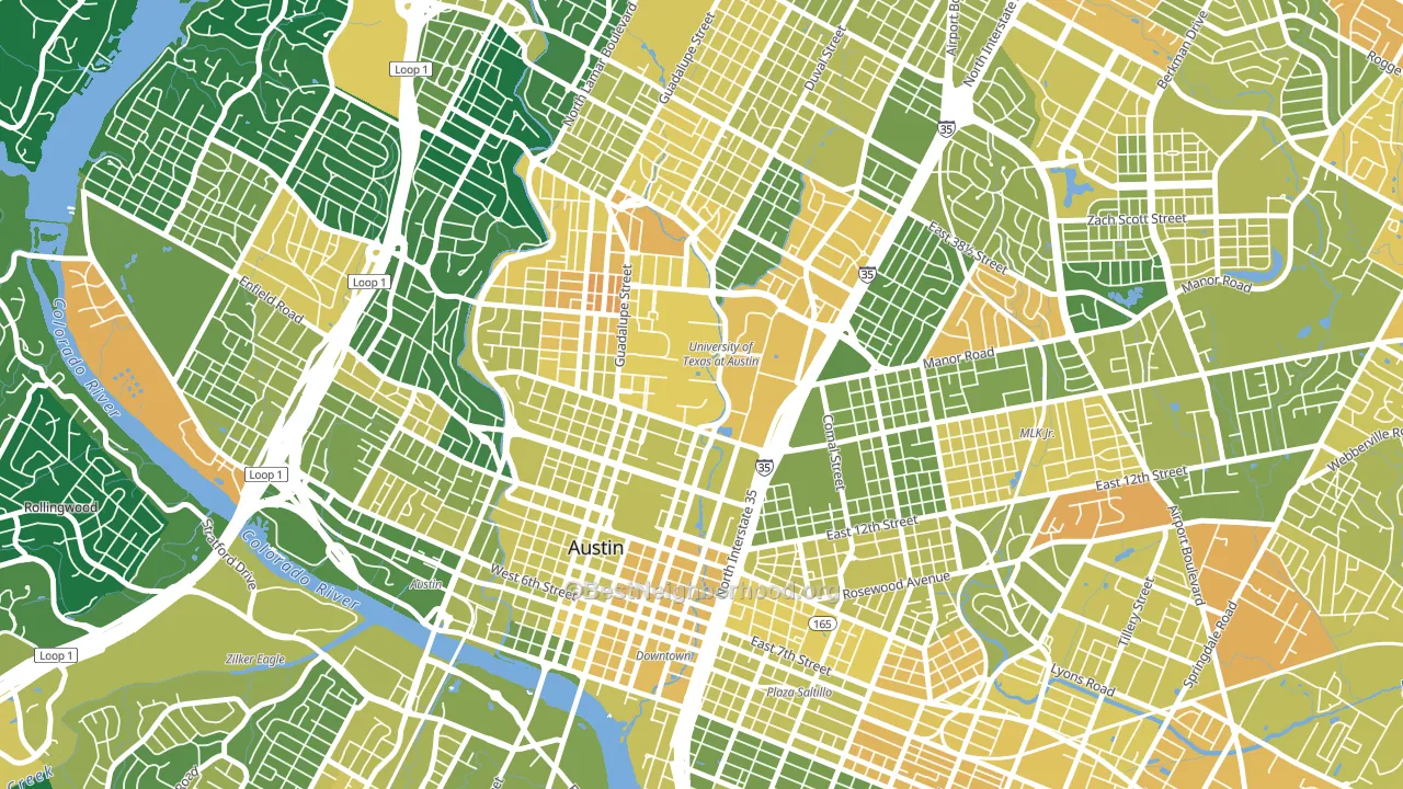 78712, TX block-group voter-turnout map