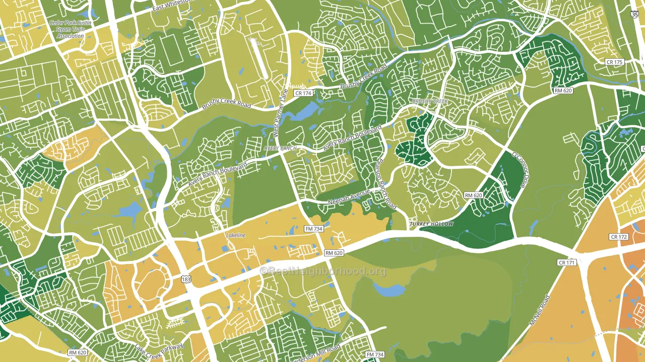 78717, TX block-group voter-turnout map