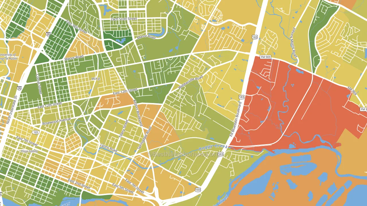 78721, TX block-group voter-turnout map