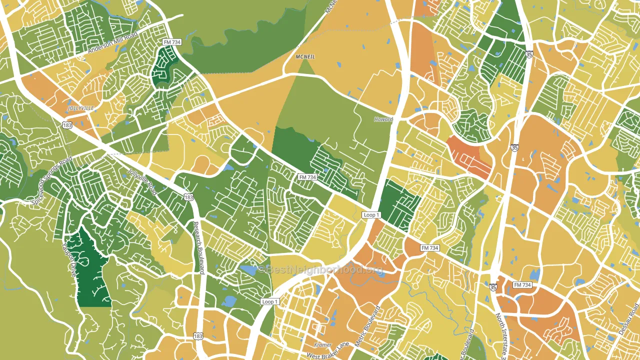 78727, TX block-group voter-turnout map