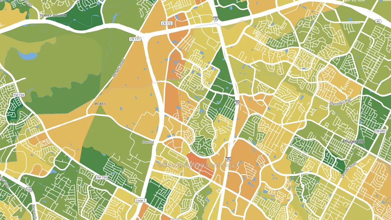 78728, TX block-group voter-turnout map