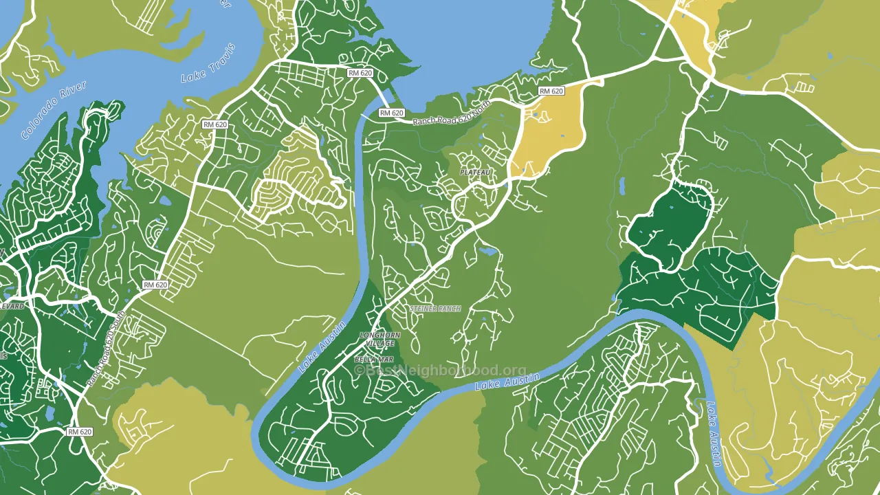 78732, TX block-group voter-turnout map