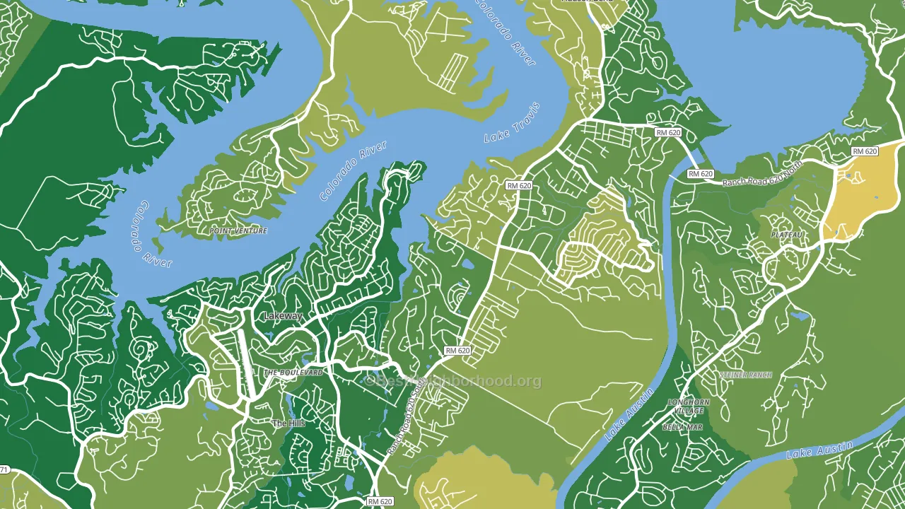 78734, TX block-group voter-turnout map
