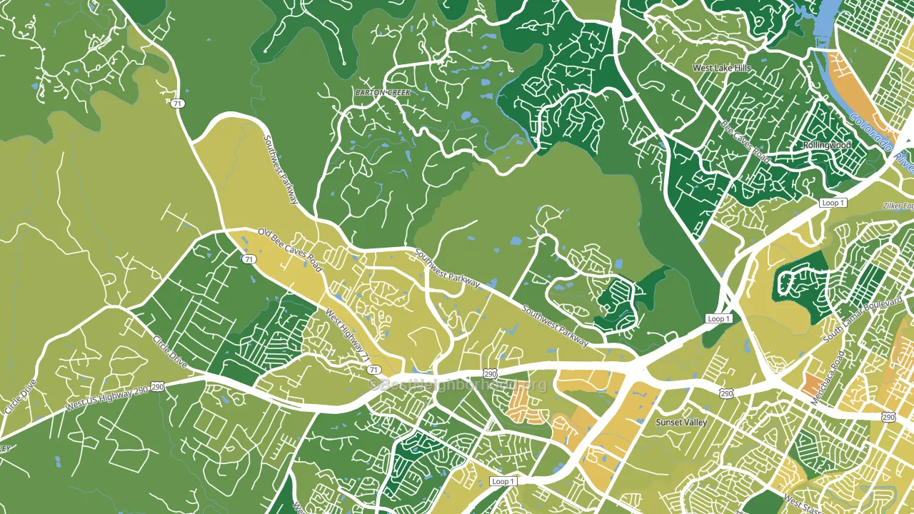78735, TX block-group voter-turnout map