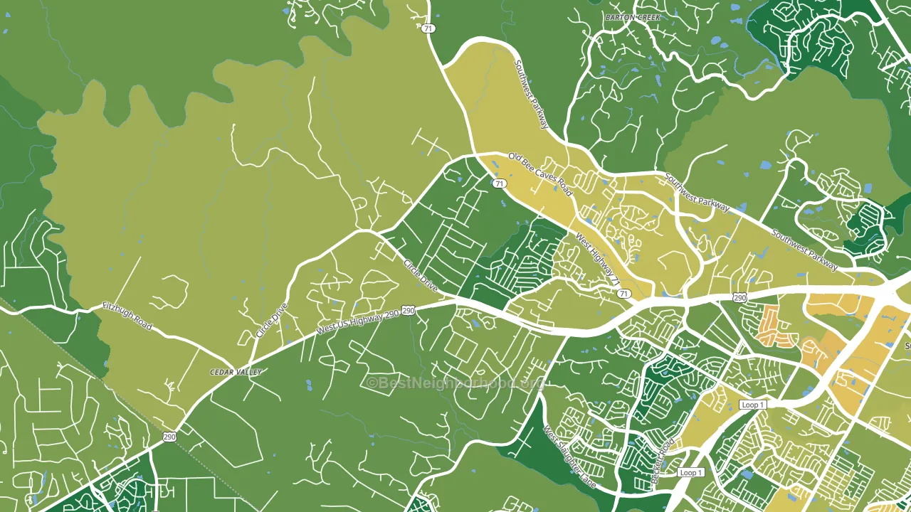 78736, TX block-group voter-turnout map