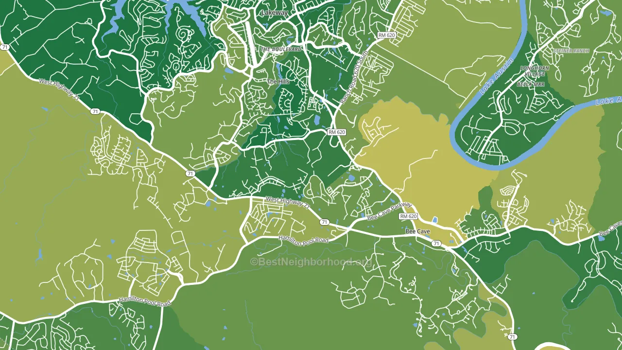 78738, TX block-group voter-turnout map