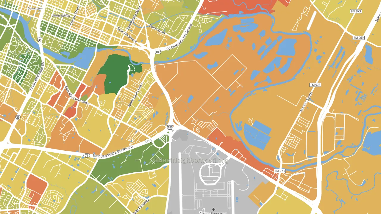 78742, TX block-group voter-turnout map