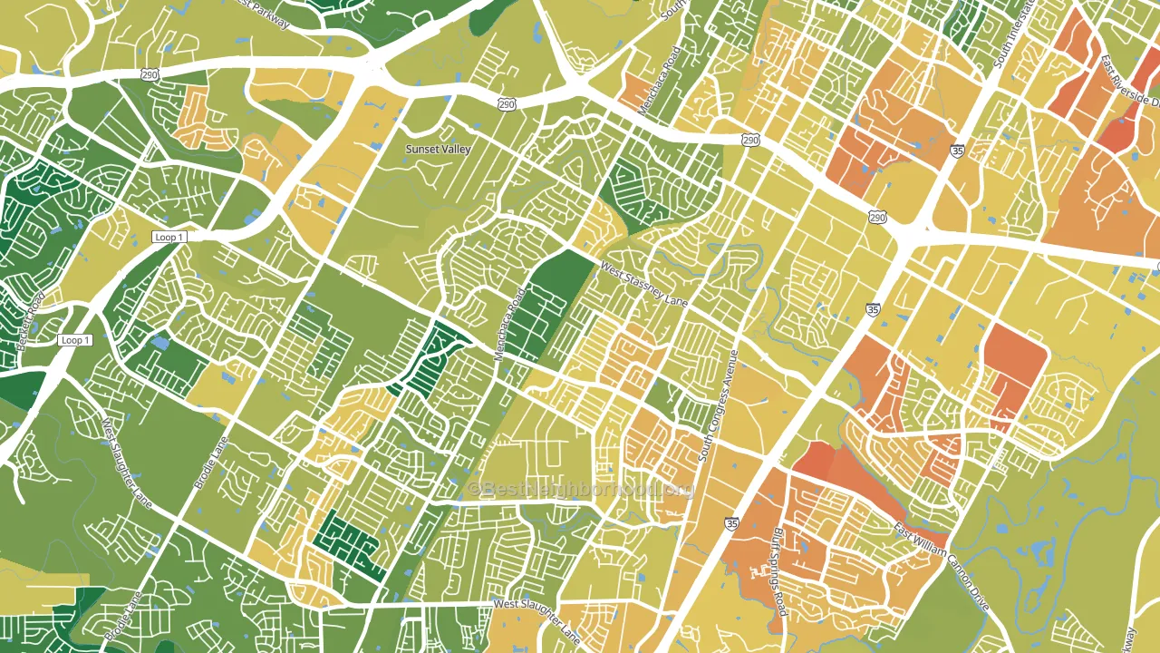 78745, TX block-group voter-turnout map
