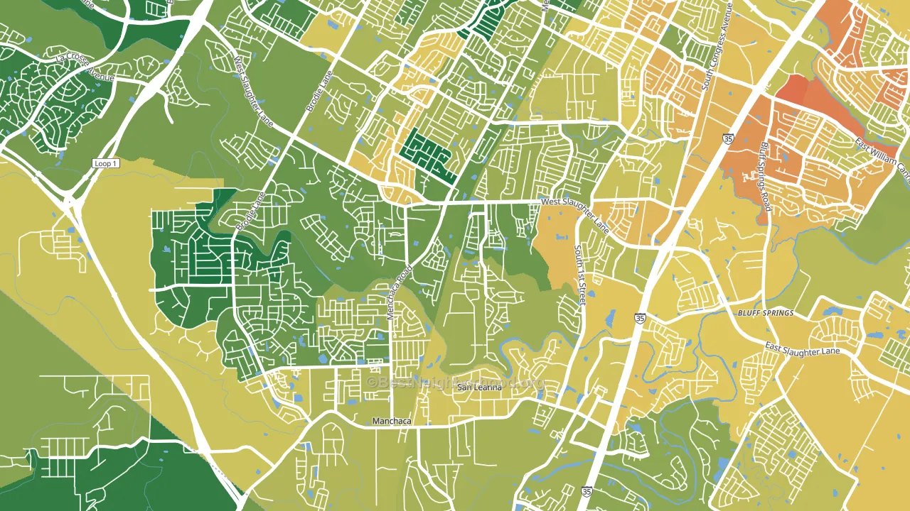 78748, TX block-group voter-turnout map