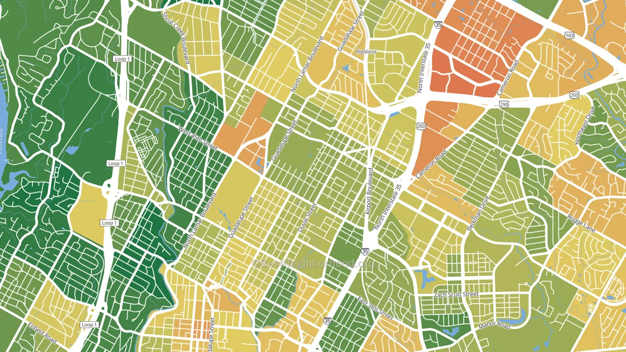 78751, TX block-group voter-turnout map