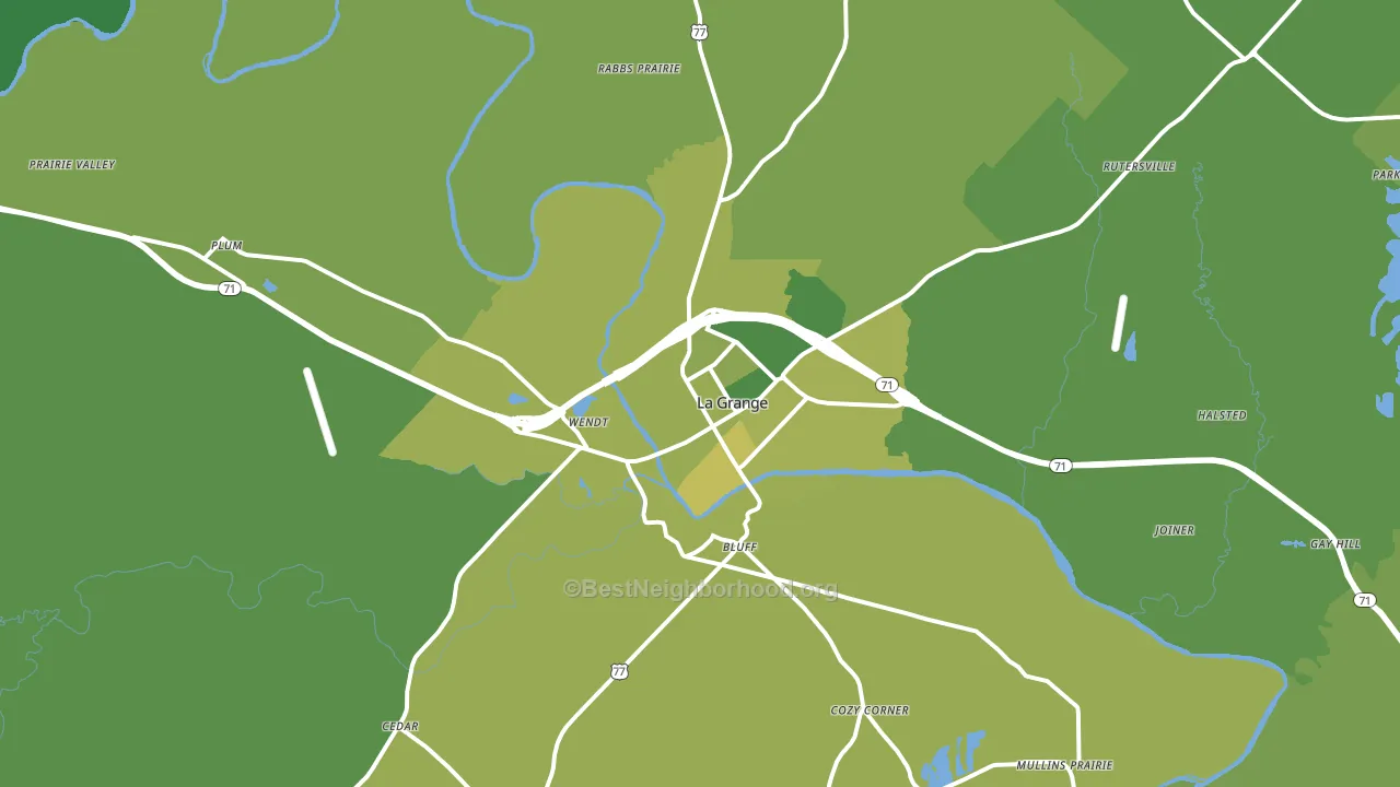 78945, TX block-group voter-turnout map
