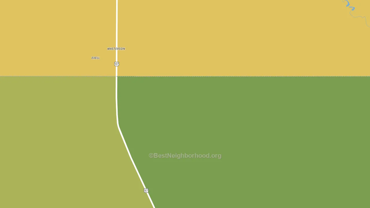79058, TX block-group voter-turnout map