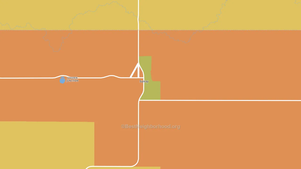 79086, TX block-group voter-turnout map