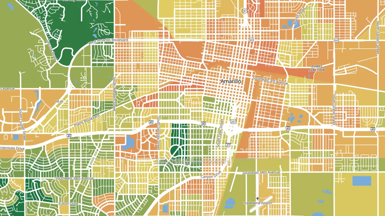 79102, TX block-group voter-turnout map