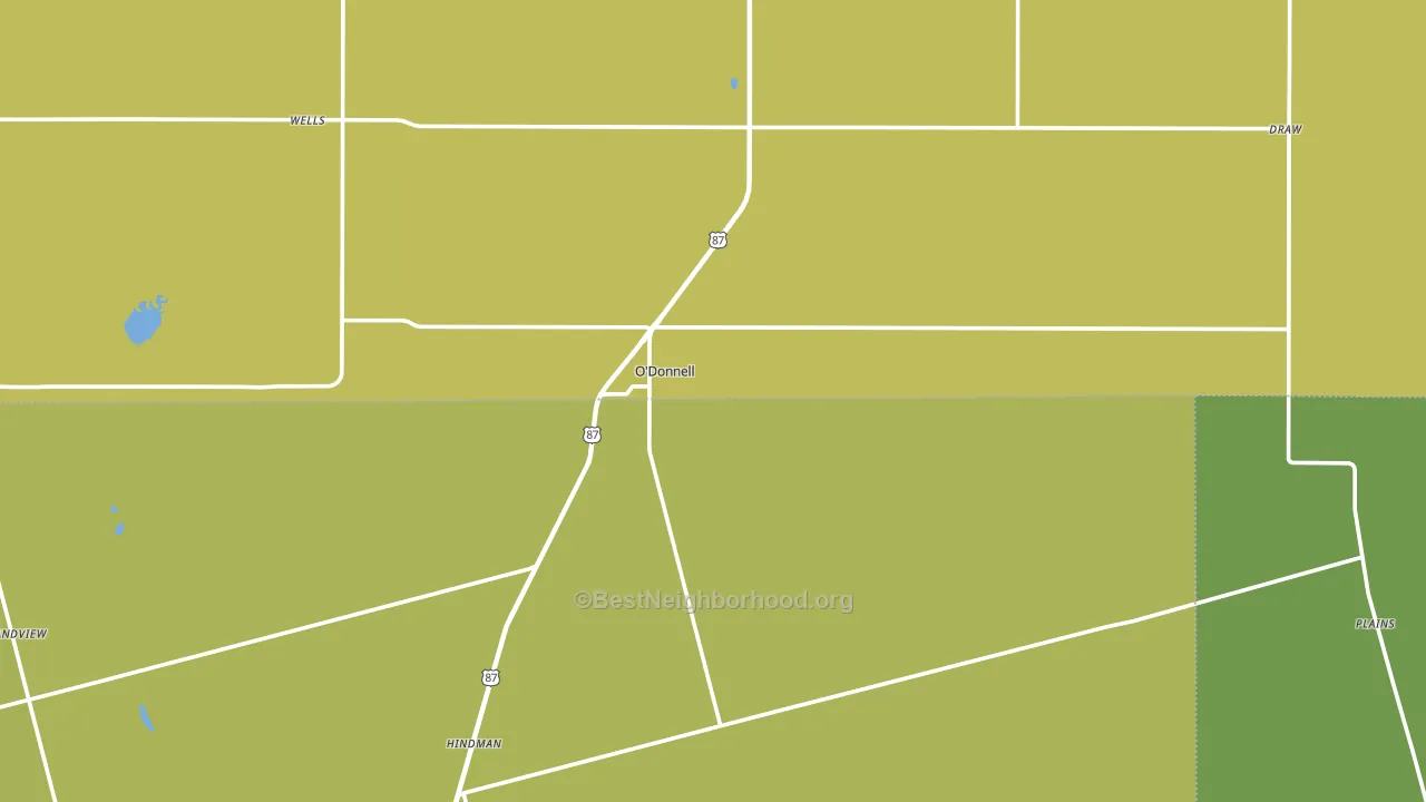 79351, TX block-group voter-turnout map