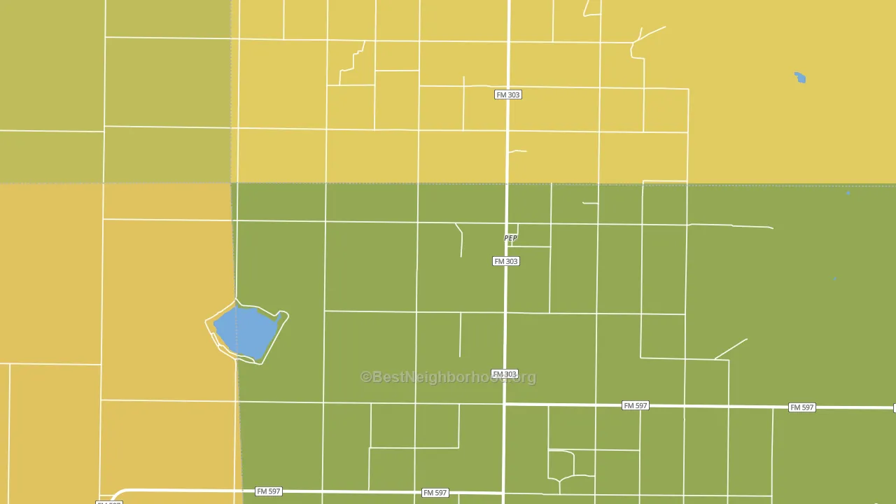 79353, TX block-group voter-turnout map