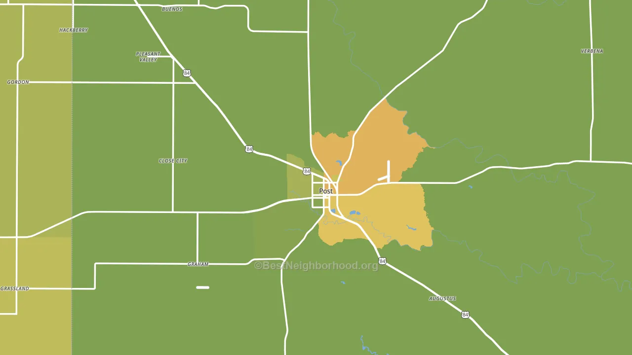 79356, TX block-group voter-turnout map