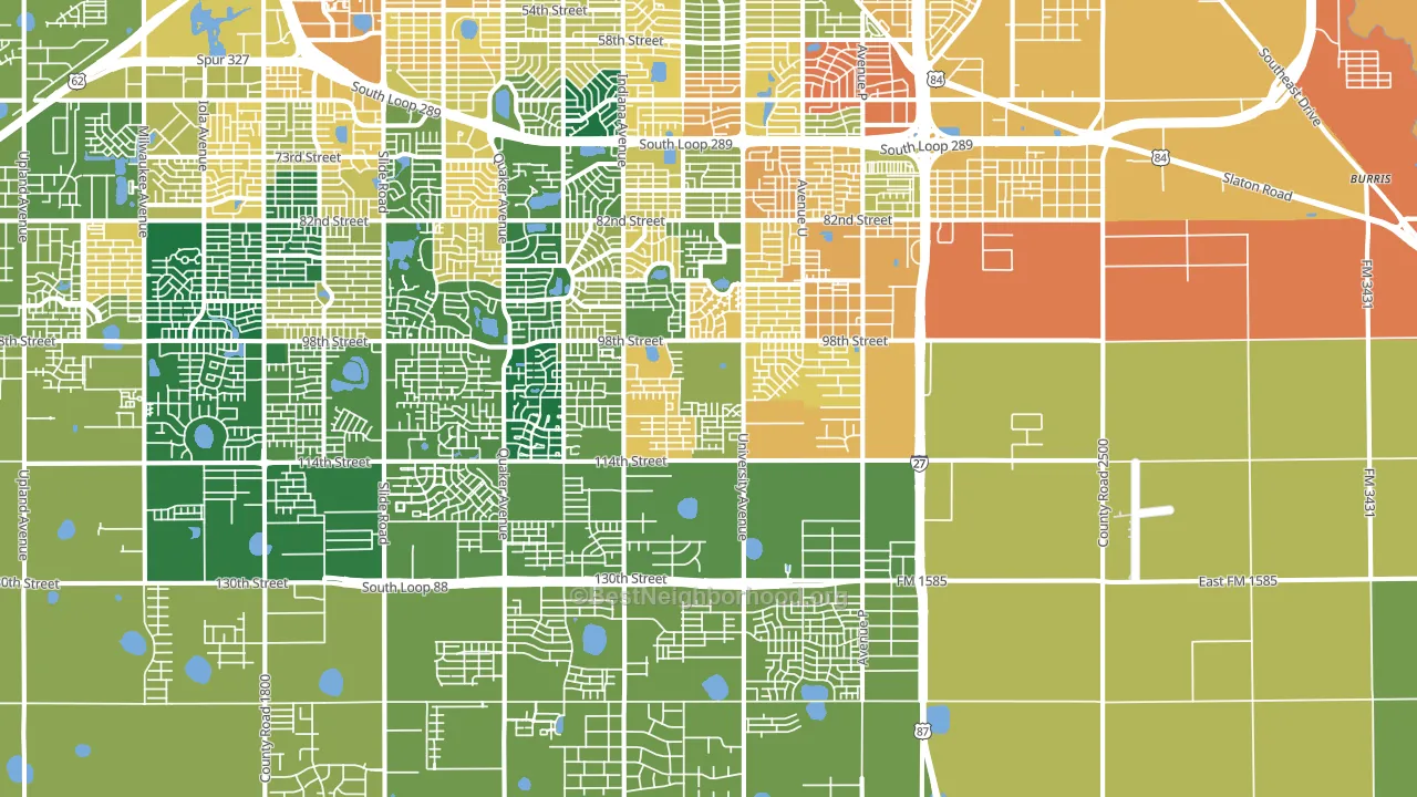 79423, TX block-group voter-turnout map