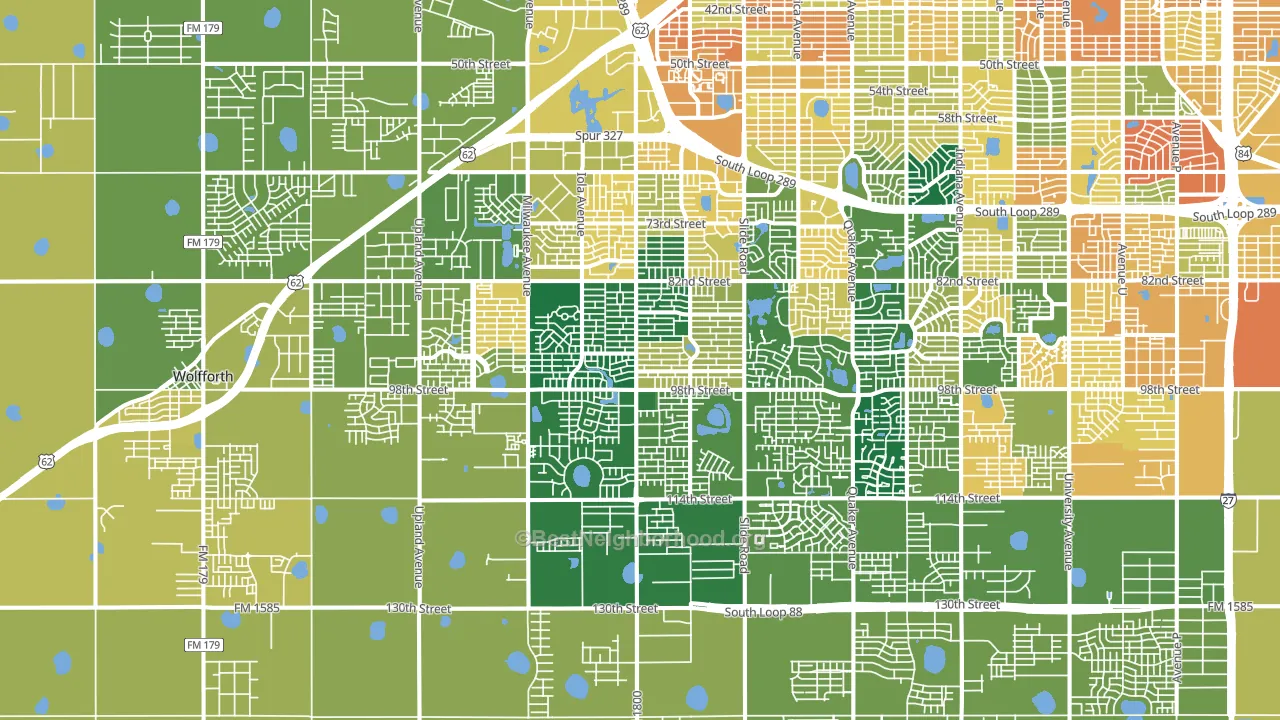 79424, TX block-group voter-turnout map