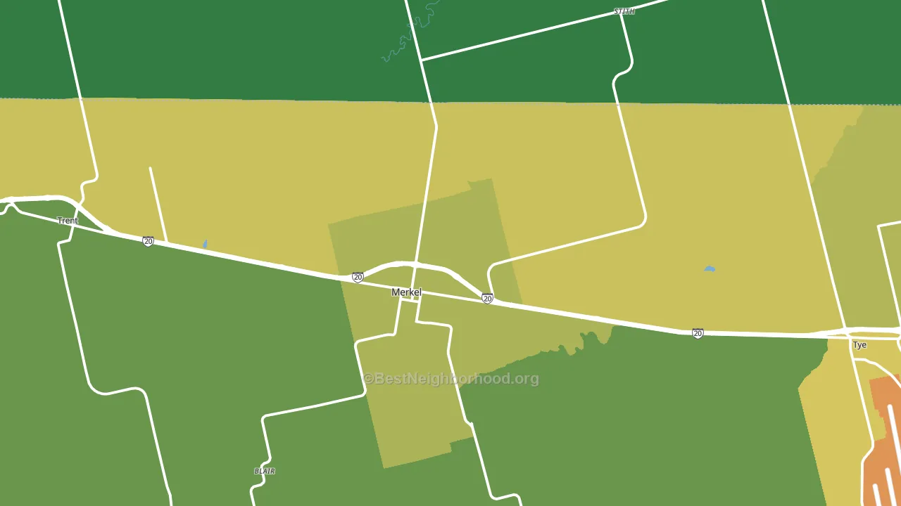 79536, TX block-group voter-turnout map