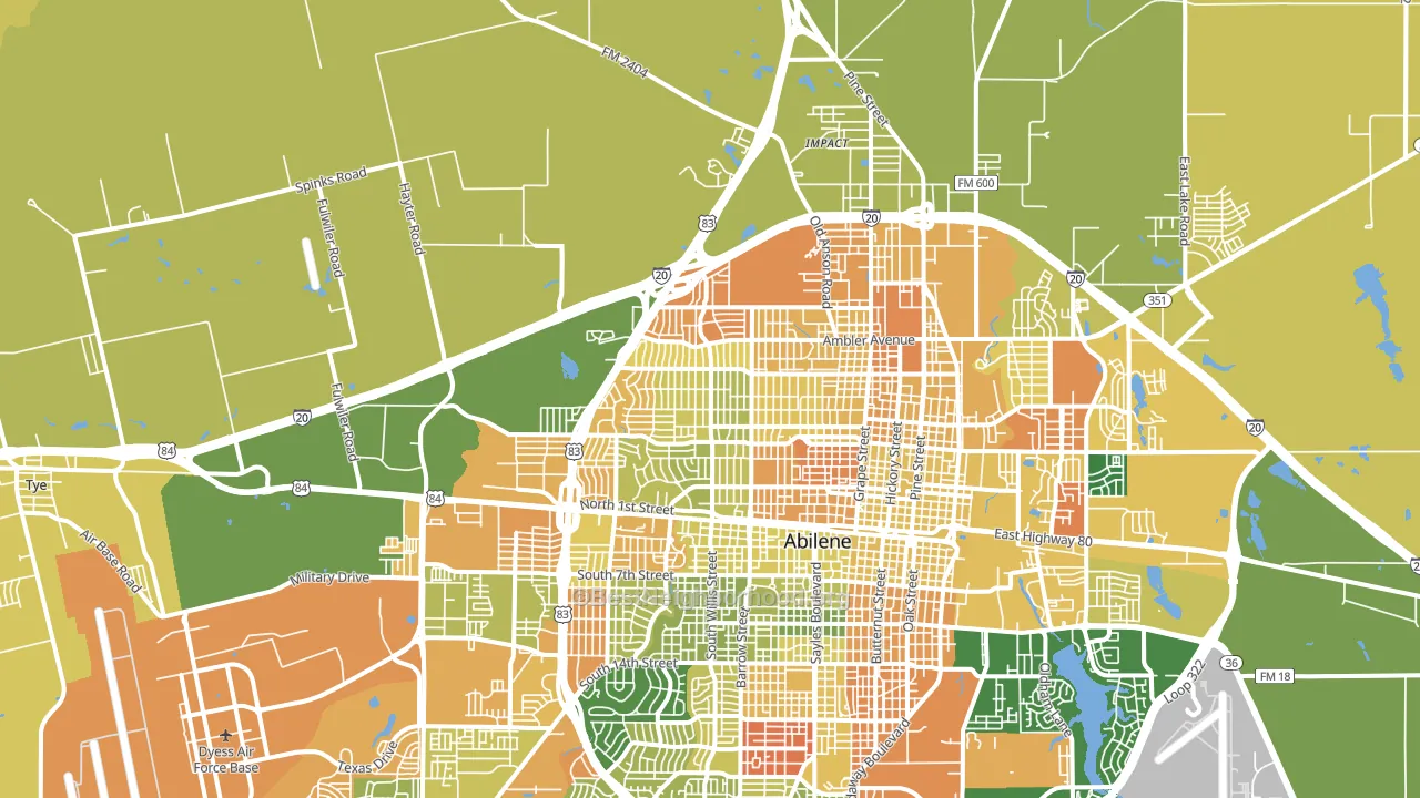 79603, TX block-group voter-turnout map