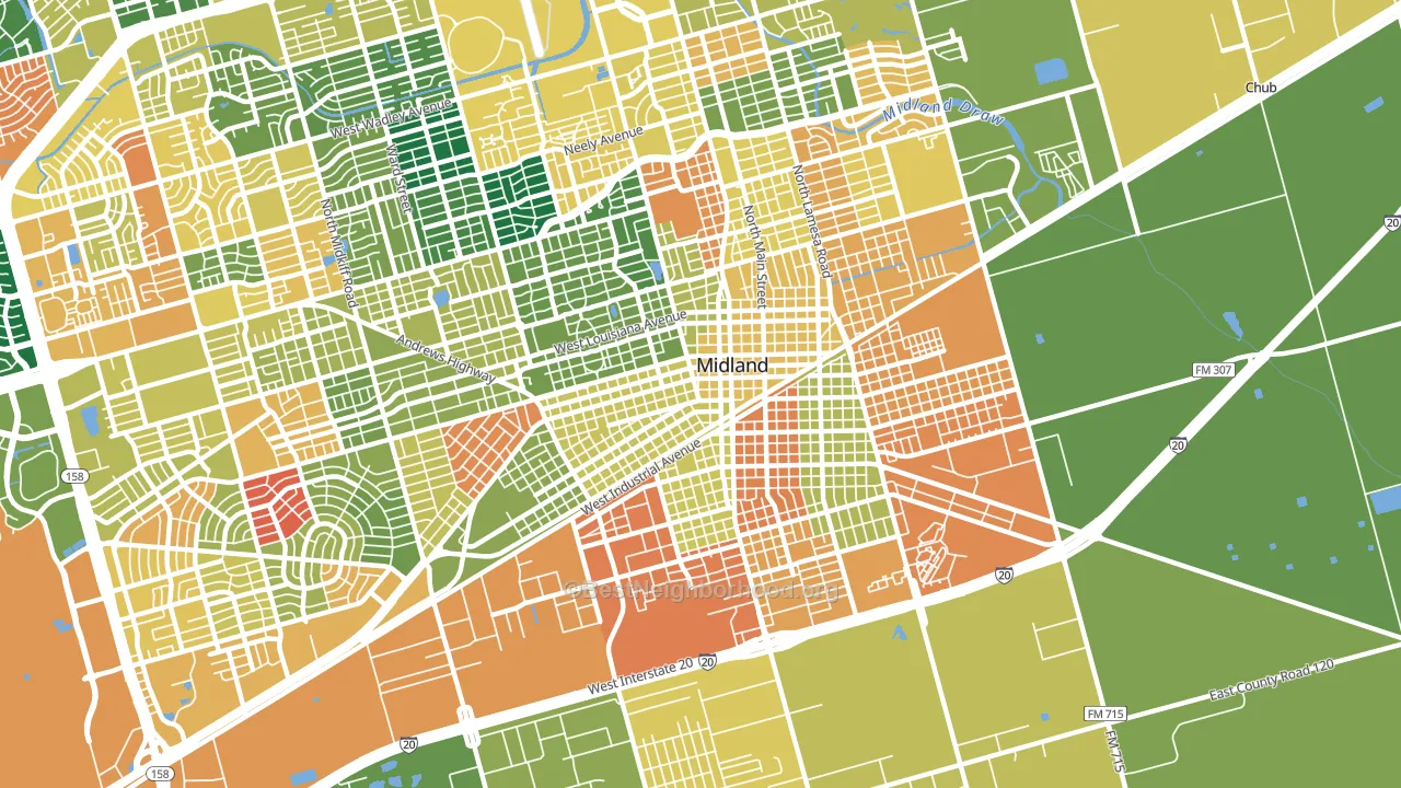 79701, TX block-group voter-turnout map
