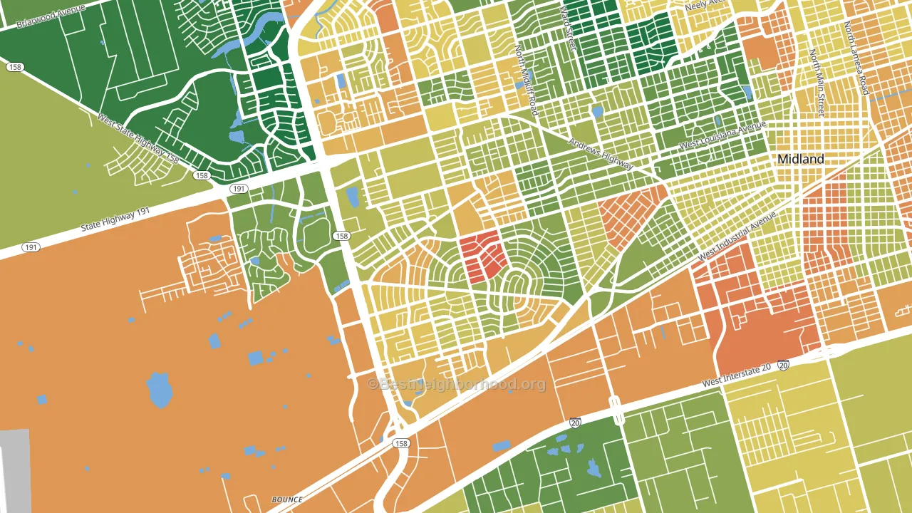 79703, TX block-group voter-turnout map