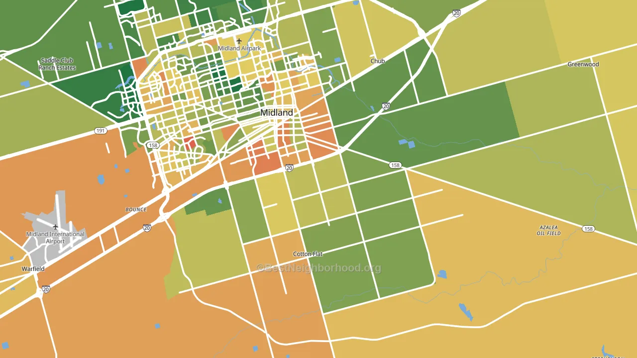 79706, TX block-group voter-turnout map